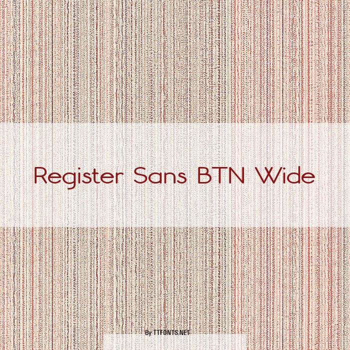 Register Sans BTN Wide example